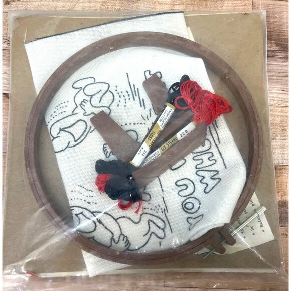 Hoop-N-Stand Stamped  Stitchery Kit By June Craft Inc. "You Want It When?!" Desi - Picture 3 of 3